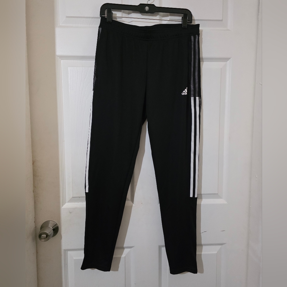 Women Size Medium black and white adidas Tiro track Tapered